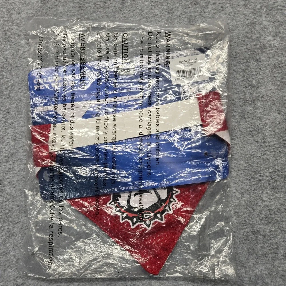 Georgia Bulldogs Collar Bandana Reversible Medium Red NCAA Football‎ Pets First